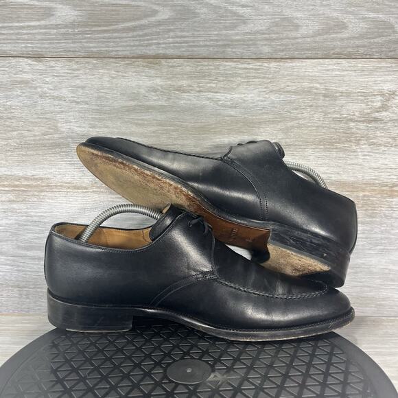 Magnanni Men's Basilio Black Leather Oxford Apron Toe Made in Spain Size 9.5 M - Picture 10 of 11